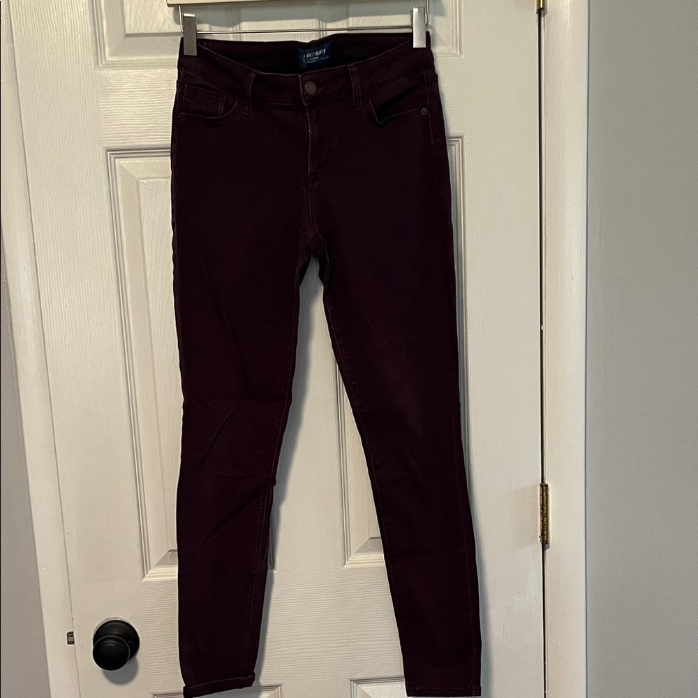 Old Navy Women's Skinny Jeans - Deep Burgundy